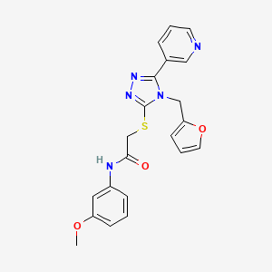 2-{[4-(furan-2-ylmethyl)-5-(pyridin-3-yl)-4H-1,2,4-triazol-3-yl]sulfanyl}-N-(3-methoxyphenyl)acetamide