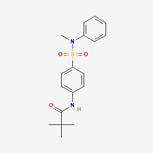 2,2-dimethyl-N-{4-[methyl(phenyl)sulfamoyl]phenyl}propanamide