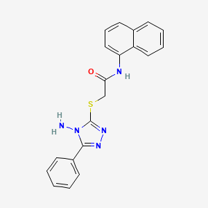 molecular formula C20H17N5OS B12146902 2-[(4-amino-5-phenyl-4H-1,2,4-triazol-3-yl)sulfanyl]-N-(naphthalen-1-yl)acetamide 