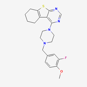 4-[4-(3-Fluoro-4-methoxybenzyl)piperazin-1-yl]-5,6,7,8-tetrahydro[1]benzothieno[2,3-d]pyrimidine