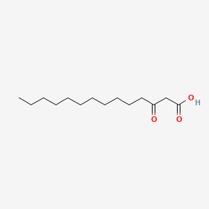 molecular formula C14H26O3 B1214692 3-氧代十四烷酸 CAS No. 88222-72-4