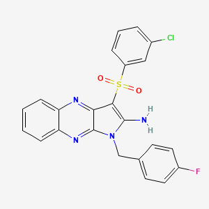 3-[(3-chlorophenyl)sulfonyl]-1-(4-fluorobenzyl)-1H-pyrrolo[2,3-b]quinoxalin-2-amine