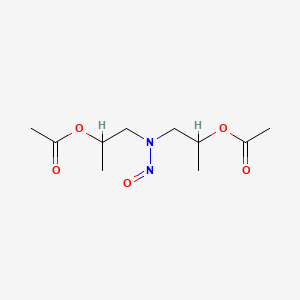molecular formula C10H18N2O5 B1214705 N-Nitrosobis(2-acetoxypropyl)amine CAS No. 60414-81-5