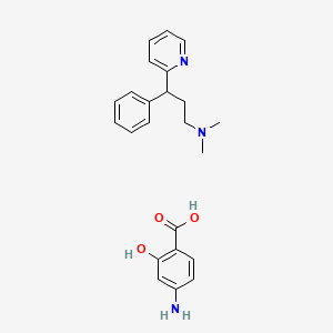 molecular formula C23H27N3O3 B1214709 Pheniramine 4-aminosalicylate CAS No. 2508-73-8