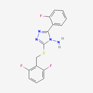 5-[(2,6-Difluorophenyl)methylthio]-3-(2-fluorophenyl)-1,2,4-triazole-4-ylamine