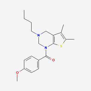 (3-butyl-5,6-dimethyl-3,4-dihydrothieno[2,3-d]pyrimidin-1(2H)-yl)(4-methoxyphenyl)methanone