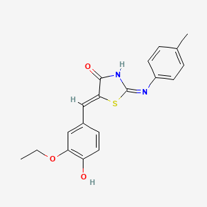 molecular formula C19H18N2O3S B12147152 (5Z)-5-(3-ethoxy-4-hydroxybenzylidene)-2-[(4-methylphenyl)amino]-1,3-thiazol-4(5H)-one 