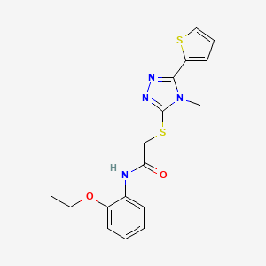 N-(2-ethoxyphenyl)-2-{[4-methyl-5-(thiophen-2-yl)-4H-1,2,4-triazol-3-yl]sulfanyl}acetamide