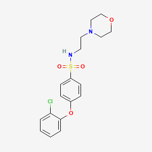 molecular formula C18H21ClN2O4S B12147212 {[4-(2-Chlorophenoxy)phenyl]sulfonyl}(2-morpholin-4-ylethyl)amine 