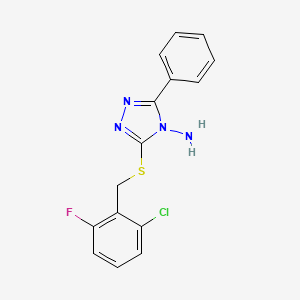 3-[(6-Chloro-2-fluorophenyl)methylthio]-5-phenyl-1,2,4-triazole-4-ylamine