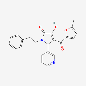 3-hydroxy-4-(5-methylfuran-2-carbonyl)-1-(2-phenylethyl)-5-(pyridin-3-yl)-2,5-dihydro-1H-pyrrol-2-one