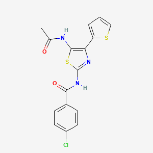 N-(5-Acetylamino-4-thiophen-2-yl-thiazol-2-yl)-4-chloro-benzamide