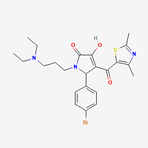 1-[3-(Diethylamino)propyl]-4-[(2,4-dimethyl(1,3-thiazol-5-yl))carbonyl]-5-(4-b romophenyl)-3-hydroxy-3-pyrrolin-2-one