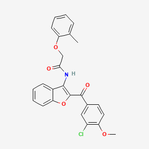 N-{2-[(3-chloro-4-methoxyphenyl)carbonyl]-1-benzofuran-3-yl}-2-(2-methylphenoxy)acetamide