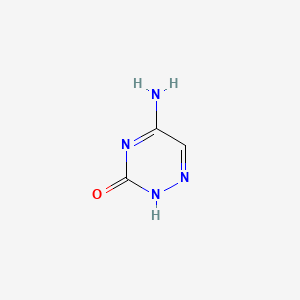 molecular formula C3H4N4O B1214739 5-氨基-1,2,4-三嗪-3(2H)-酮 CAS No. 931-85-1
