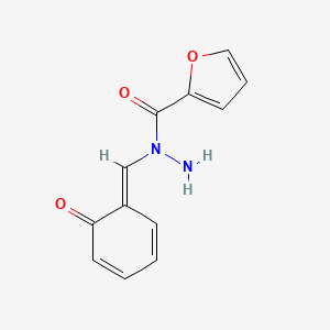 N-[(6-Oxo-1-cyclohexa-2,4-dienylidene)methyl]furan-2-carbohydrazide