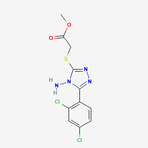 Methyl 2-[4-amino-5-(2,4-dichlorophenyl)-1,2,4-triazol-3-ylthio]acetate