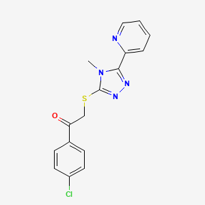 1-(4-chlorophenyl)-2-{[4-methyl-5-(pyridin-2-yl)-4H-1,2,4-triazol-3-yl]sulfanyl}ethanone