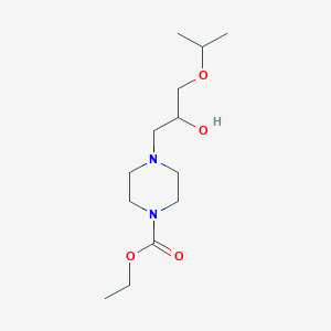 molecular formula C13H26N2O4 B12147514 Ethyl 4-[2-hydroxy-3-(propan-2-yloxy)propyl]piperazine-1-carboxylate 