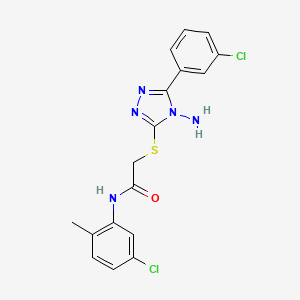 2-[4-amino-5-(3-chlorophenyl)(1,2,4-triazol-3-ylthio)]-N-(5-chloro-2-methylphe nyl)acetamide