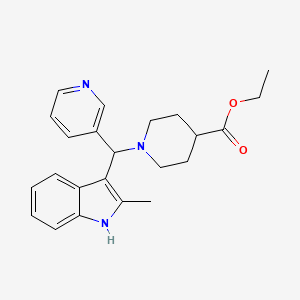 ethyl 1-[(2-methyl-1H-indol-3-yl)(pyridin-3-yl)methyl]piperidine-4-carboxylate