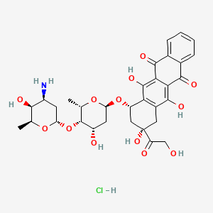 molecular formula C32H38ClNO13 B1214767 Sabarubicin hydrochloride CAS No. 169317-77-5
