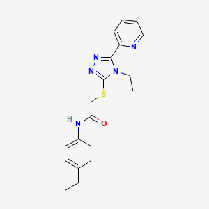 molecular formula C19H21N5OS B12147681 N-(4-ethylphenyl)-2-[(4-ethyl-5-pyridin-2-yl-1,2,4-triazol-3-yl)sulfanyl]acetamide CAS No. 577697-46-2