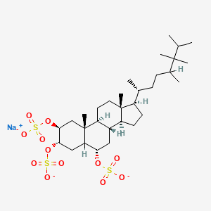 molecular formula C31H53NaO12S3-2 B1214773 Ophirapstanol trisulfate.3Na CAS No. 162232-39-5