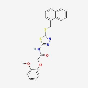 2-(2-methoxyphenoxy)-N-{5-[(naphthalen-1-ylmethyl)sulfanyl]-1,3,4-thiadiazol-2-yl}acetamide