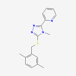 3-[(2,5-Dimethylphenyl)methylthio]-4-methyl-5-(2-pyridyl)-1,2,4-triazole