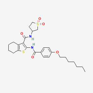 N-(1,1-dioxidotetrahydrothiophen-3-yl)-2-({[4-(heptyloxy)phenyl]carbonyl}amino)-4,5,6,7-tetrahydro-1-benzothiophene-3-carboxamide