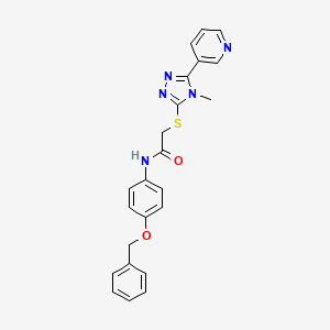 N-[4-(benzyloxy)phenyl]-2-{[4-methyl-5-(pyridin-3-yl)-4H-1,2,4-triazol-3-yl]sulfanyl}acetamide