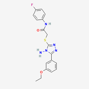 2-[4-amino-5-(3-ethoxyphenyl)(1,2,4-triazol-3-ylthio)]-N-(4-fluorophenyl)aceta mide