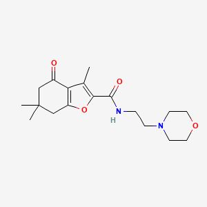 3,6,6-trimethyl-N-[2-(morpholin-4-yl)ethyl]-4-oxo-4,5,6,7-tetrahydro-1-benzofuran-2-carboxamide