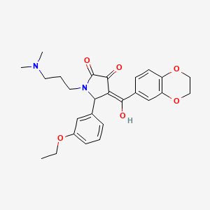 4-(2,3-dihydro-1,4-benzodioxin-6-ylcarbonyl)-1-[3-(dimethylamino)propyl]-5-(3-ethoxyphenyl)-3-hydroxy-1,5-dihydro-2H-pyrrol-2-one