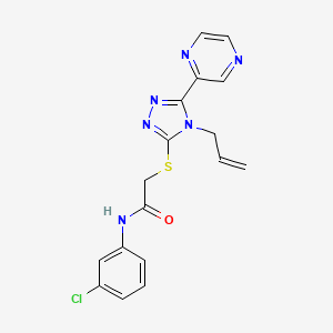 N-(3-chlorophenyl)-2-{[4-(prop-2-en-1-yl)-5-(pyrazin-2-yl)-4H-1,2,4-triazol-3-yl]sulfanyl}acetamide