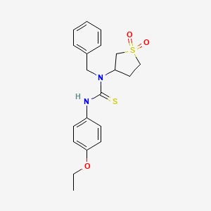 molecular formula C20H24N2O3S2 B12148037 1-Benzyl-1-(1,1-dioxidotetrahydrothiophen-3-yl)-3-(4-ethoxyphenyl)thiourea 