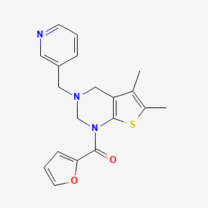 [5,6-dimethyl-3-(pyridin-3-ylmethyl)-3,4-dihydrothieno[2,3-d]pyrimidin-1(2H)-yl](furan-2-yl)methanone