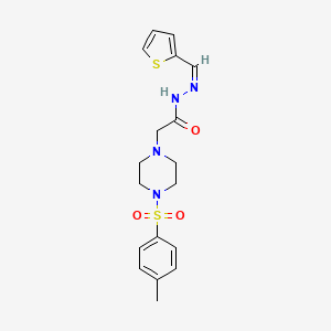 2-[4-(4-methylphenyl)sulfonylpiperazin-1-yl]-N-[(E)-thiophen-2-ylmethylideneamino]acetamide