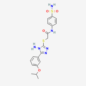 2-{4-amino-5-[3-(methylethoxy)phenyl](1,2,4-triazol-3-ylthio)}-N-(4-sulfamoylp henyl)acetamide