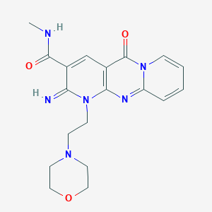 6-imino-N-methyl-7-[2-(morpholin-4-yl)ethyl]-2-oxo-1,7,9-triazatricyclo[8.4.0.0^{3,8}]tetradeca-3(8),4,9,11,13-pentaene-5-carboxamide