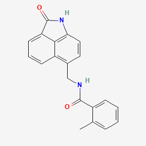 2-methyl-N-({3-oxo-2-azatricyclo[6.3.1.0^{4,12}]dodeca-1(12),4,6,8,10-pentaen-9-yl}methyl)benzamide