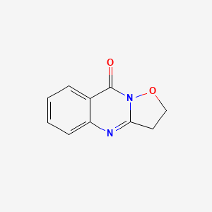molecular formula C10H8N2O2 B1214827 2,3-Dihydro-9H-isoxazolo(3,2-b)quinazolin-9-one CAS No. 37795-69-0