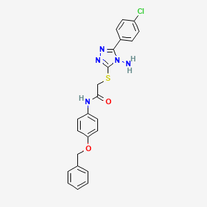 2-{[4-amino-5-(4-chlorophenyl)-4H-1,2,4-triazol-3-yl]sulfanyl}-N-[4-(benzyloxy)phenyl]acetamide