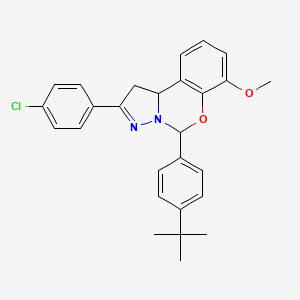 5-(4-Tert-butylphenyl)-2-(4-chlorophenyl)-7-methoxy-1,10b-dihydropyrazolo[1,5-c][1,3]benzoxazine