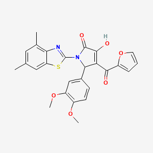 5-(3,4-Dimethoxyphenyl)-1-(4,6-dimethylbenzothiazol-2-yl)-4-(2-furylcarbonyl)-3-hydroxy-3-pyrrolin-2-one