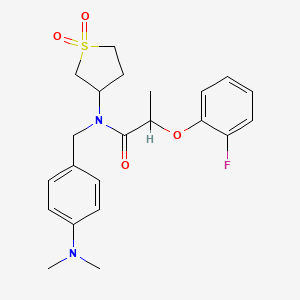 N-[4-(dimethylamino)benzyl]-N-(1,1-dioxidotetrahydrothiophen-3-yl)-2-(2-fluorophenoxy)propanamide