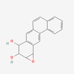 molecular formula C18H14O3 B1214841 Benz(7,8)anthra(1,2-b)oxirene-2,3-diol, 1a,2,3,11b-tetrahydro- CAS No. 53760-21-7