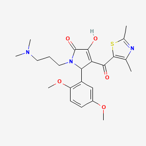 5-(2,5-dimethoxyphenyl)-4-(2,4-dimethyl-1,3-thiazole-5-carbonyl)-1-[3-(dimethylamino)propyl]-3-hydroxy-2,5-dihydro-1H-pyrrol-2-one