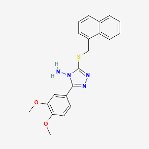 molecular formula C21H20N4O2S B12148456 5-(3,4-Dimethoxyphenyl)-3-(naphthylmethylthio)-1,2,4-triazole-4-ylamine 